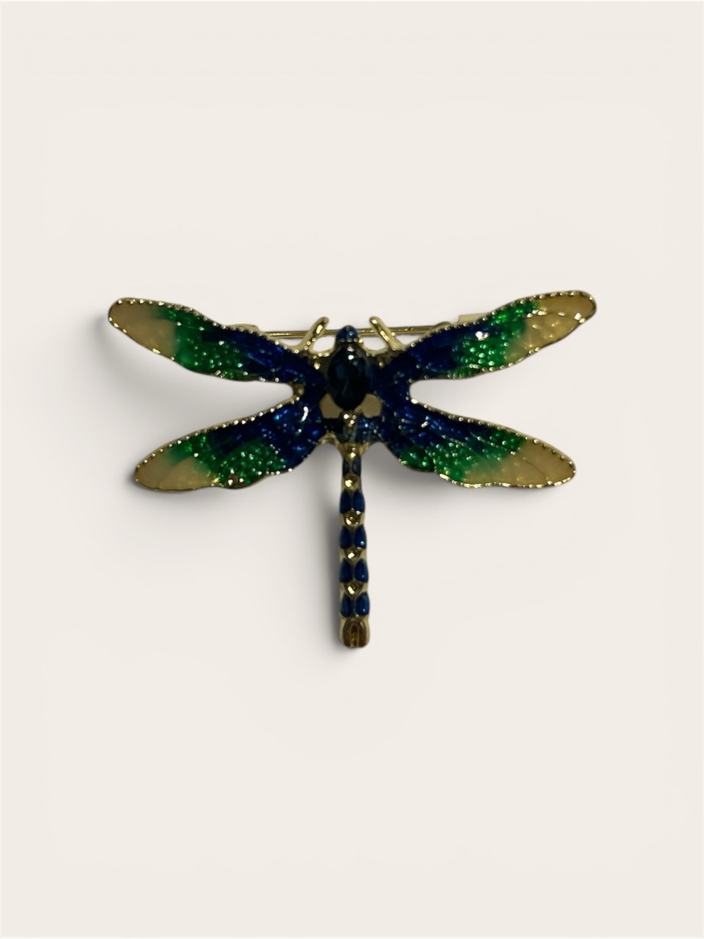 Dragonfly Brooch Pin in Blue & Green